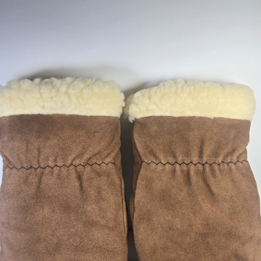 Native Genuine Deerskin Brown Men's Gloves with Shearling Lining Size XL NWOT - Picture 5 of 6